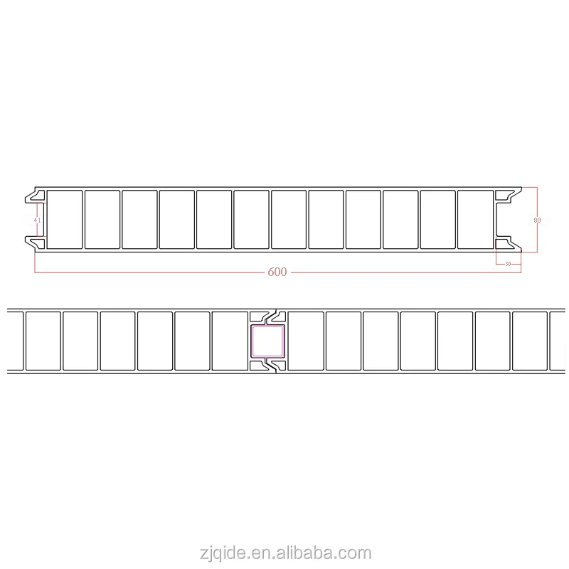 Waterproof Building Material 80mm-thickness WPC Wall Panel Partition Wall