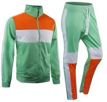 Men 100% Polyester Multi Color Zipper Tracksuit - Buy Men Polyester ...