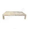 Rustic White Washed Platform Bed Without Headboard,white distressed Rustic King Bed, Bed Room Furniture