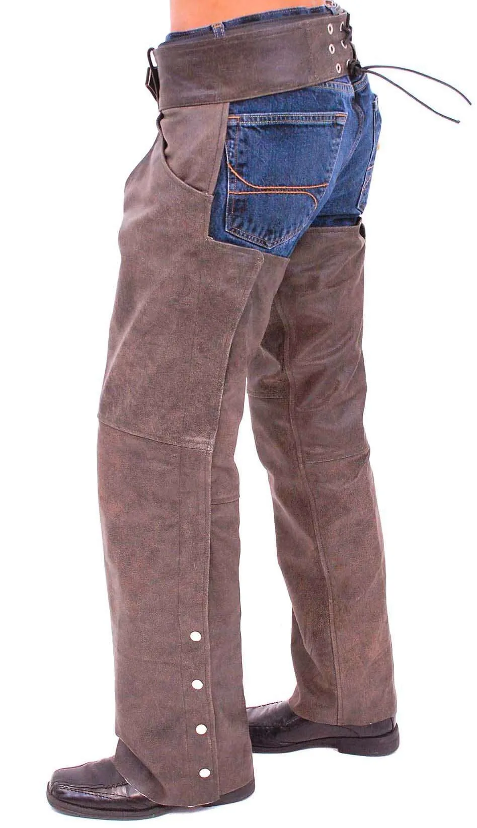 Riding Fashion Cowhide Leather Chaps For Men & Women Suede Leather ...