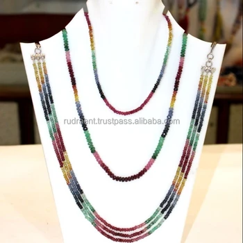 rondelle bead necklace