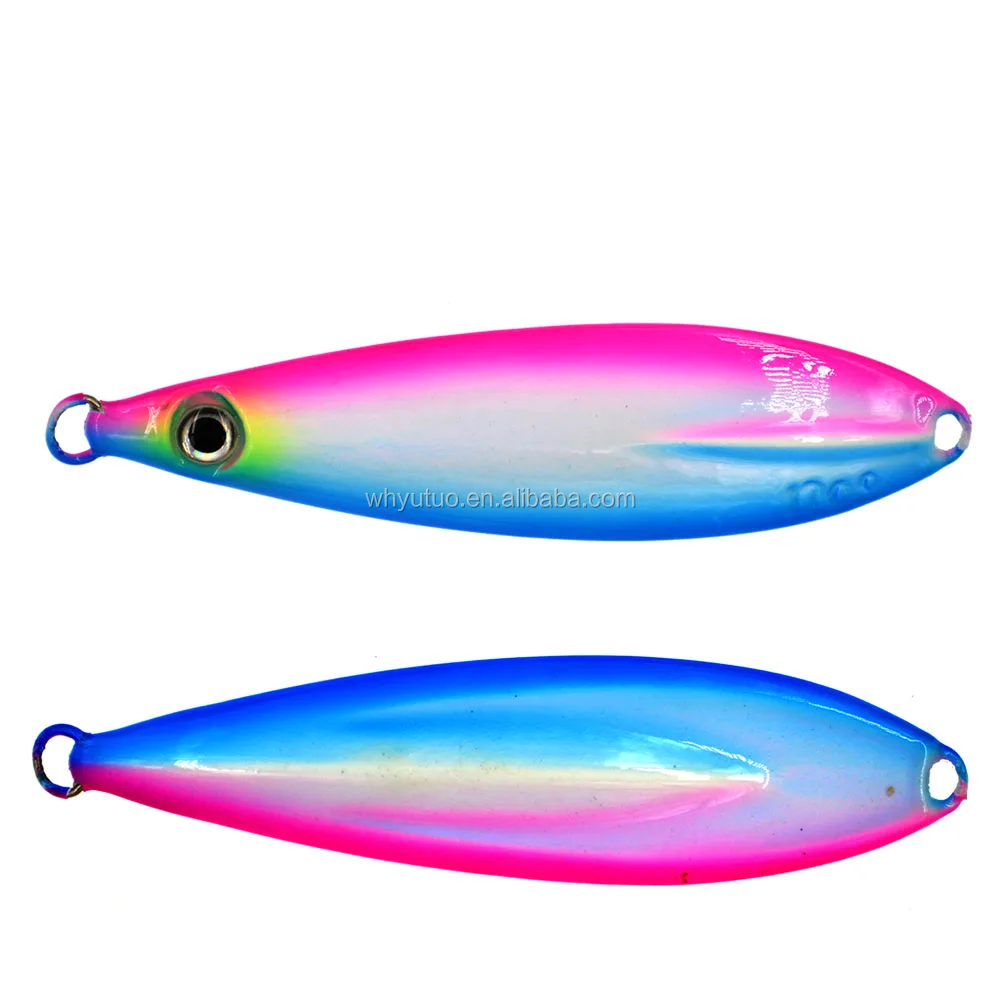 Luminous Japanese Metal Fishing Lures Saltwater Fishing Glow Flat Fall