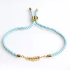 African American Jewelry CZ Leaf Open Bangle String Rope Bracelets For Women Princess Accessories
