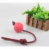 Cheap wholesale best sell safe throwing training soft rubber rope dog pet chewing biting toy bouncing balls
