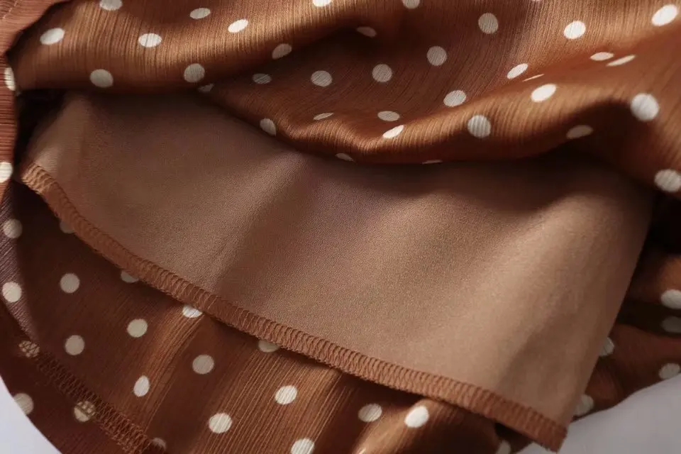 Wholesale clothing Cami Brown Fashion Jumpsuit Women with Polka Dot Pattern Print