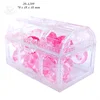 100% Food grade Clear plastic Mini candy box with frosty frame pirate treasure chest toy box