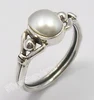 Christmas offer new arrival pearl ring natural pearl gemstone 925 solid silver ring fashion pearl ring