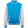 Top Quality Wool Body Leather Sleeve Varsit Jacket, Embroidery Patches Left Chest & Back On the Varsity Jacket, Hot Sale Jacket