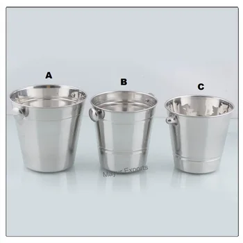 small ice buckets stainless steel