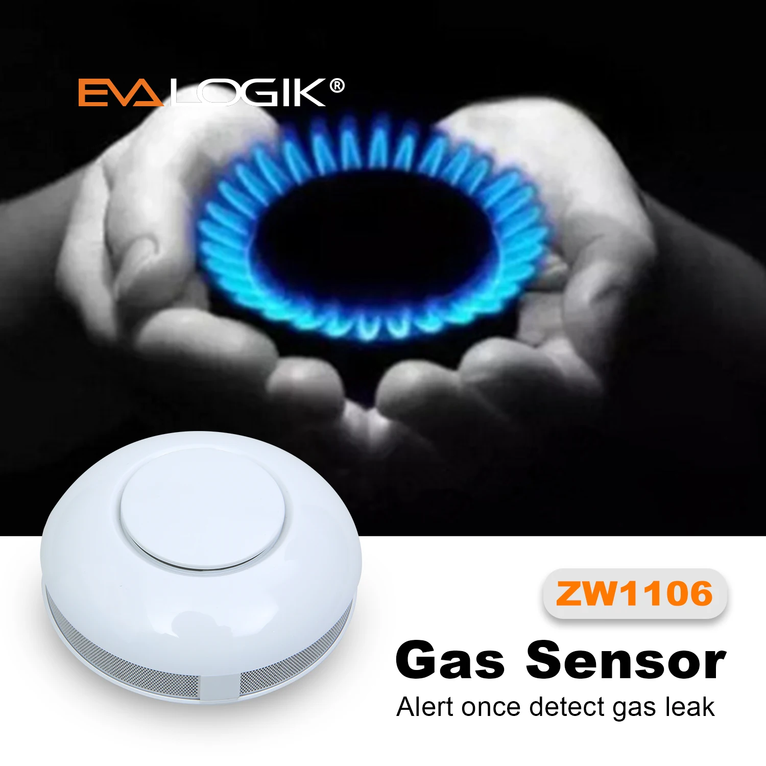 ZW1106 Wireless lpg gas leak detector Zwave remote controller for