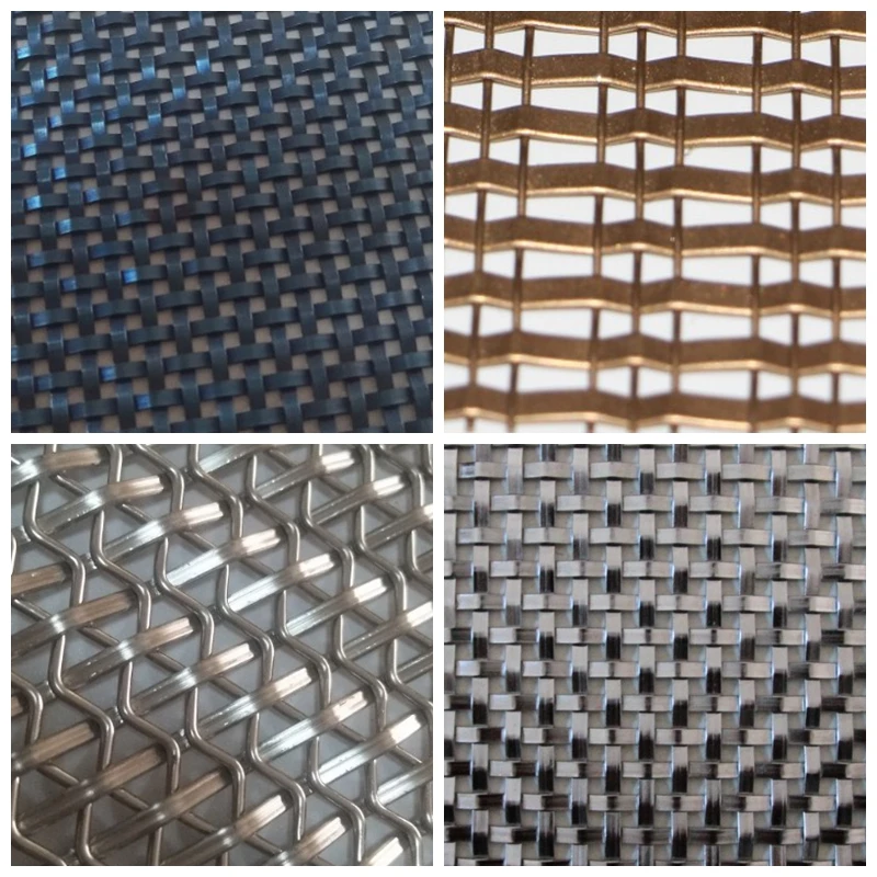 Metal Fabric Brass Material Architectural Decorative Mesh For Elevator