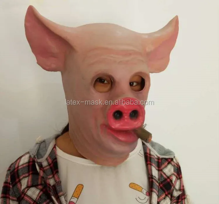 Adult Size Mask Pig Sex Mask Latex Cute Pig Costume For Part