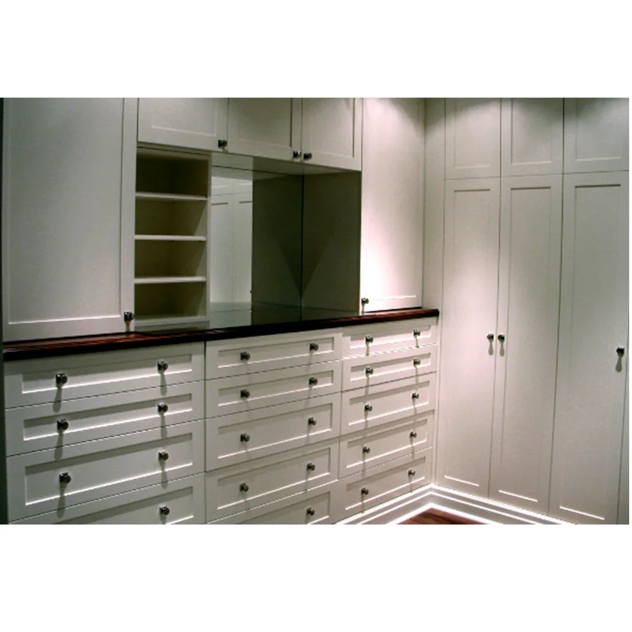 Retro Solid Wood Clothes Storage Shaker Style Door Walk In Closet