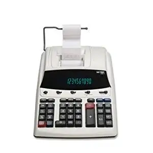 12-Digit Calc, 2-Color Printing, 8-1/2"x12"x2-1/5"WE/BE, Sold as 1 Each - VICTOR TECHNOLOGY 12-Digit Calc, 2-Color Printing, 8-1/2"x12"x2-1/5"WE/BE