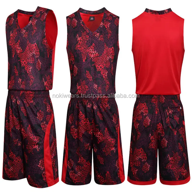 sublimation basketball jersey design red