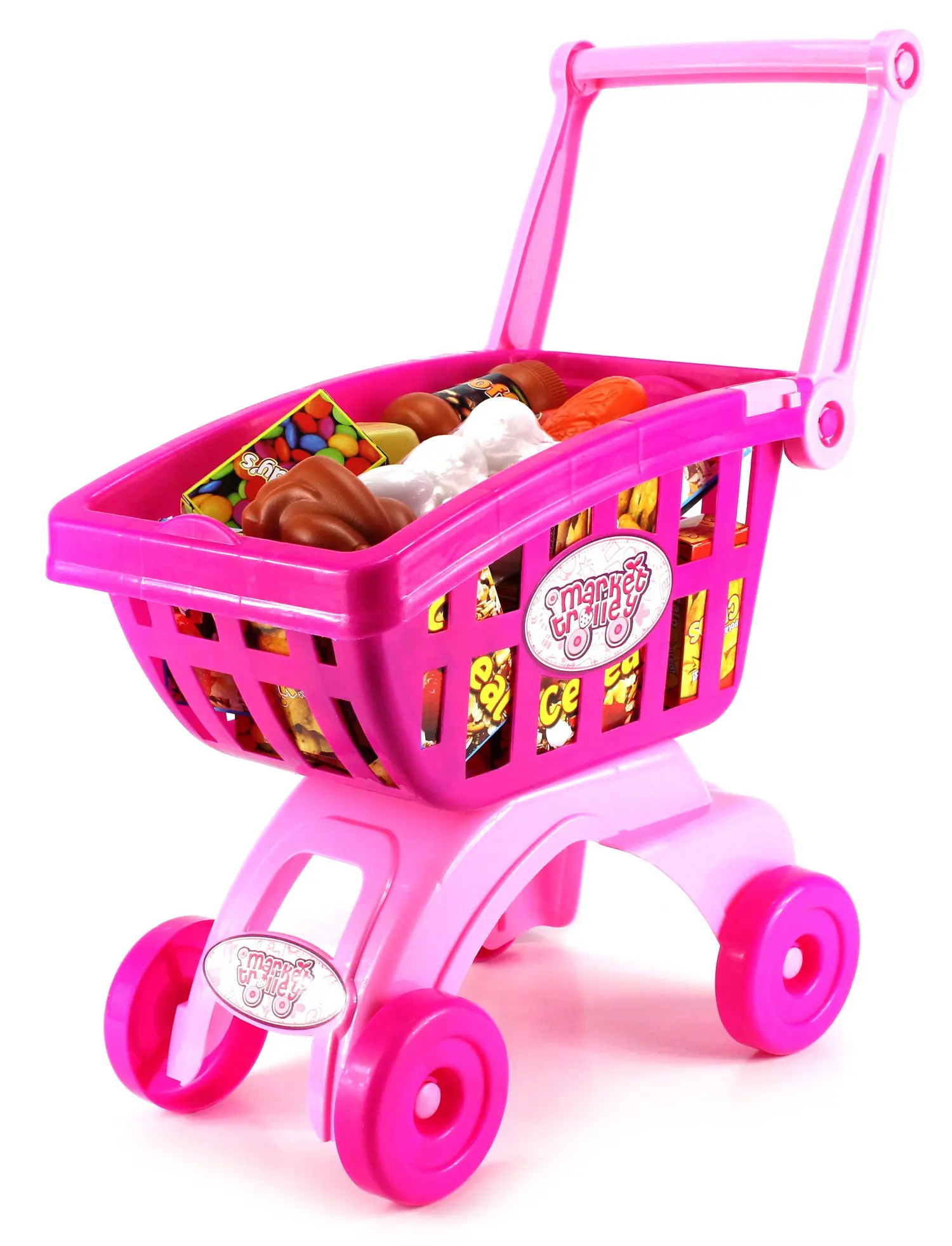 shopping trolley and play food