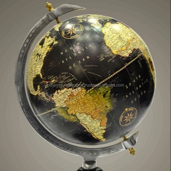 Expensive Colored World Globe Marine Smart Plastic Decorative Expensive Colored World Globe Marine Smart Plastic Decorative On Wooden Stand