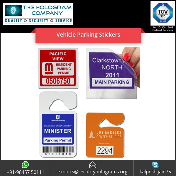 Personalized Removable Car Parking Permit Window Stickers Buy Parking