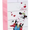 Bedroom furniture for Kids- Plastic Cabinet Cow driver with 5 drawers T12219-5 hello pink