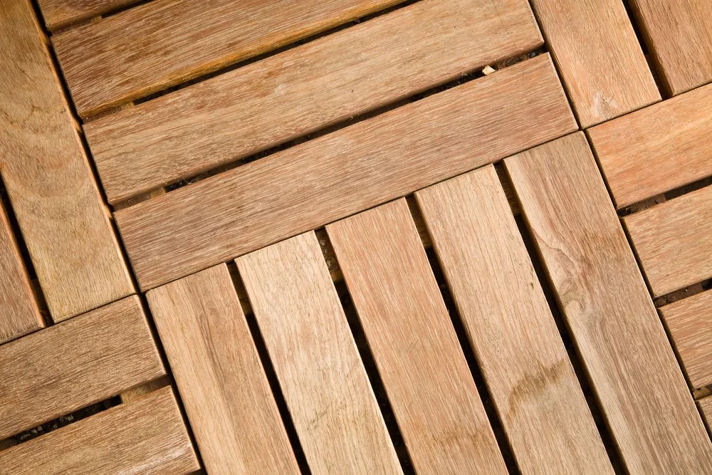 Natural Solid Teak Floor Tile/ Waterproof Teak Wood Deck Tile For Outdoor Balcony Terrace