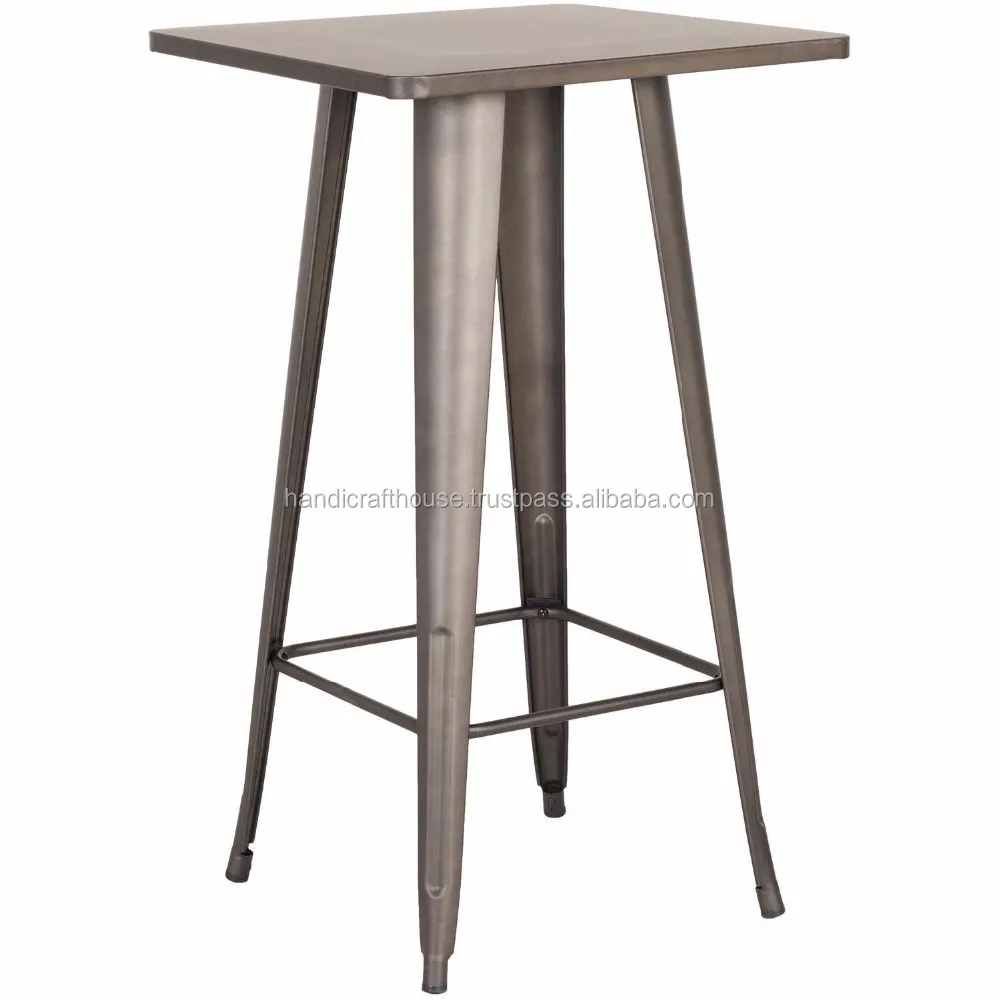 Industrial & Vintage High Square Natural Metal Bar Table Buy Long Bar