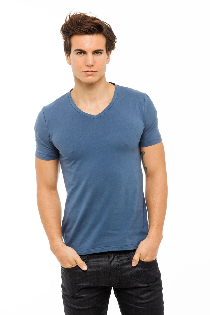 new style slim fit business man clothes 100% cotton mens t