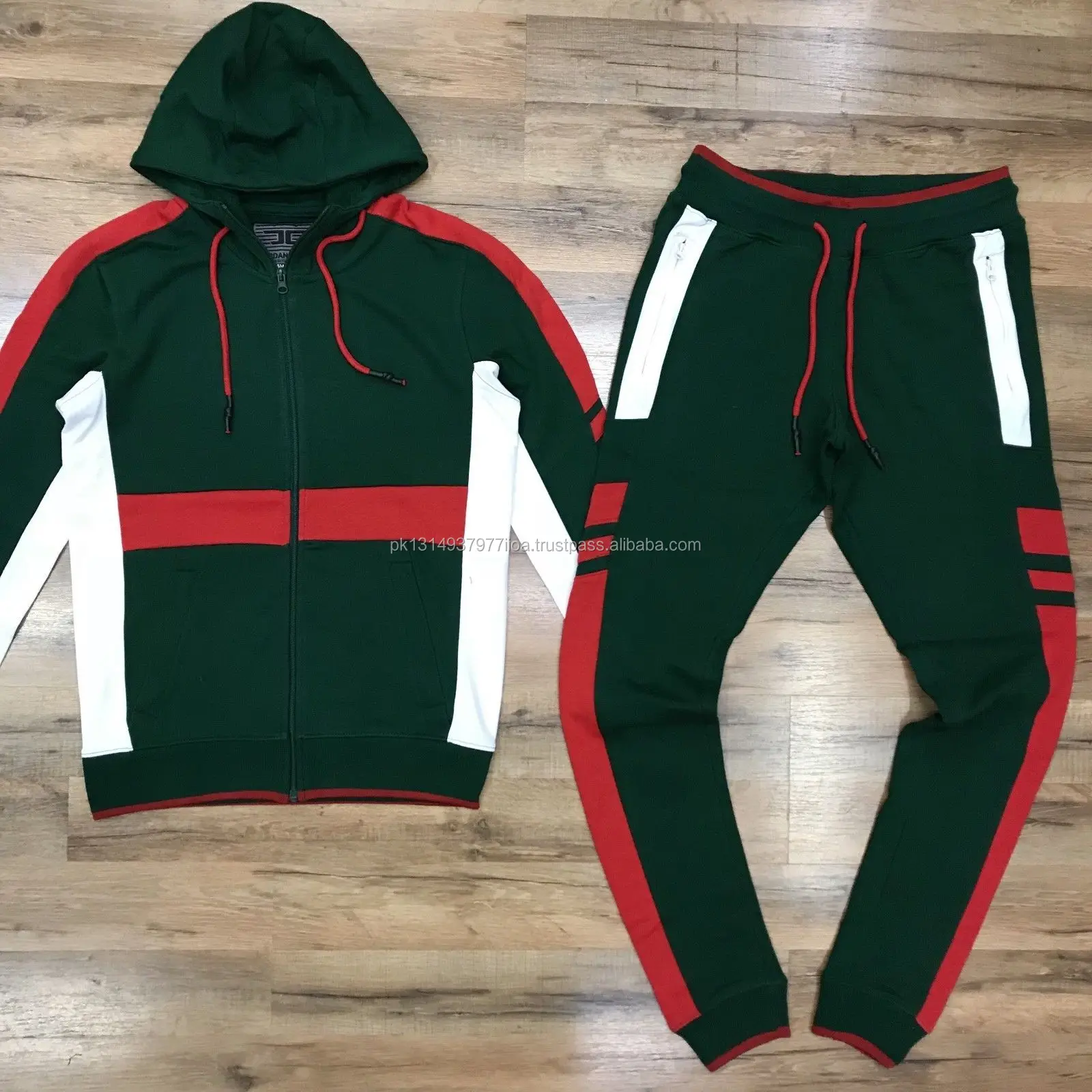 Latest Customized Men Tracksuit/ Adult Sweatsuit/ Purple And Black ...