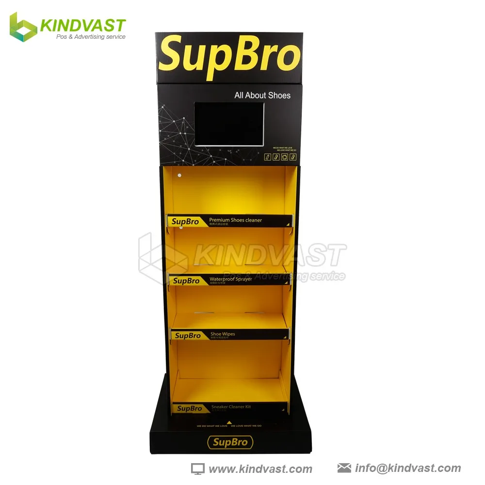 Retail Promotional Pop Up Cardboard Display With Lcd,Tv Monitor