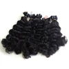 Indian human hair in curly pattern, Wholesale wavy hair extension