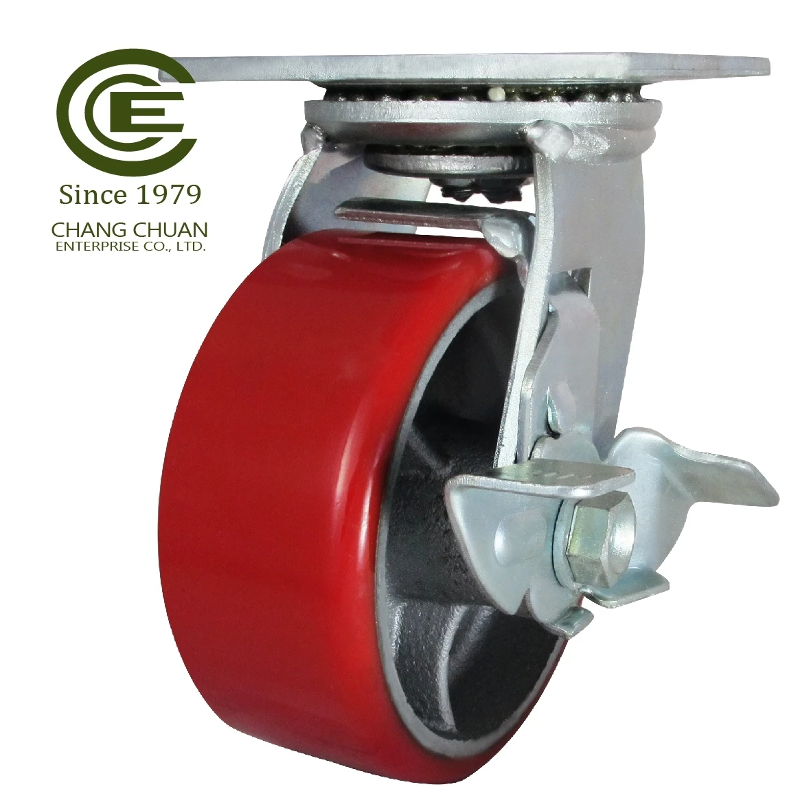 Cce Caster Heavy Duty 6 X 2 Inch Solid Hard Rubber Cart Wheels Casters