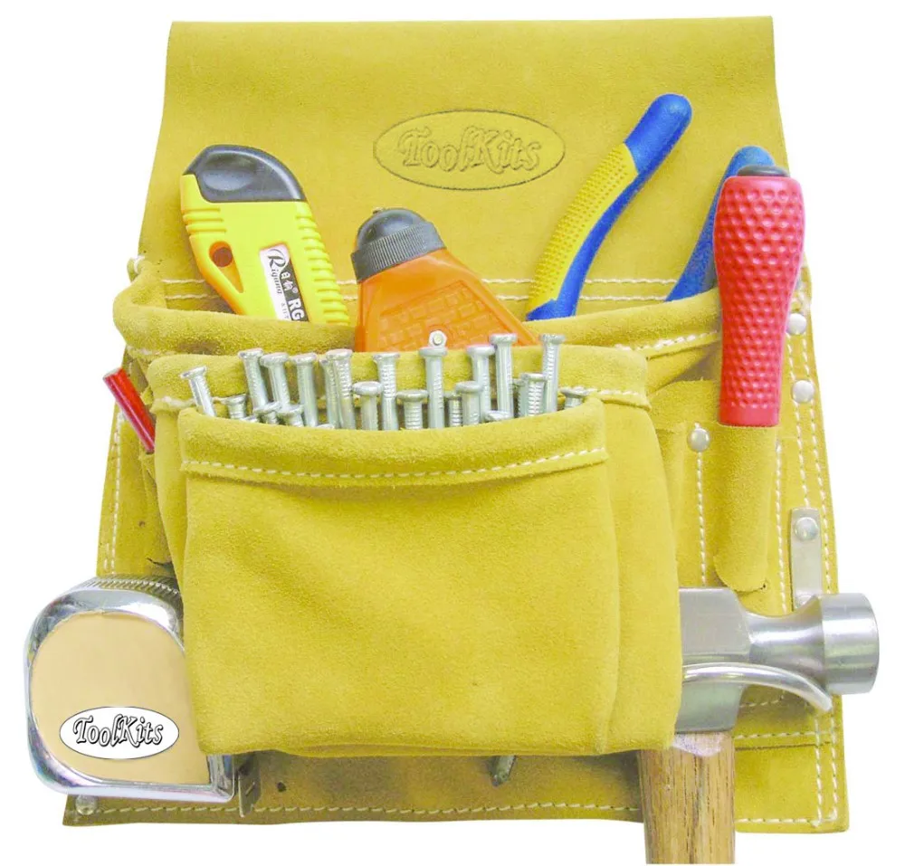 8 Pocket Carpenter's Nail & Tool Bag Buy Leather Apron Tool Bag,Heavy