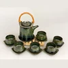 Teapot with 6 cups Tea Ceramic moss Blue rock