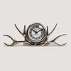 silver antler table clock