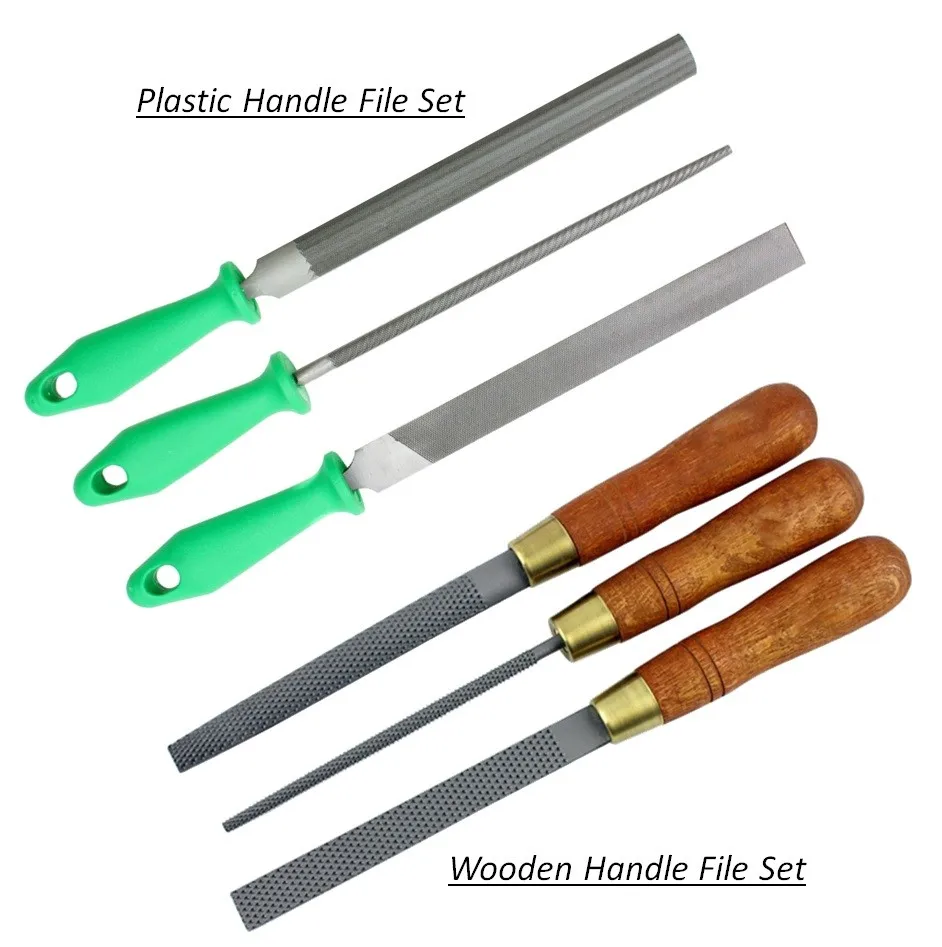 Diamond Hand Tools Flat File Set With Wooden Handle Rasp Buy