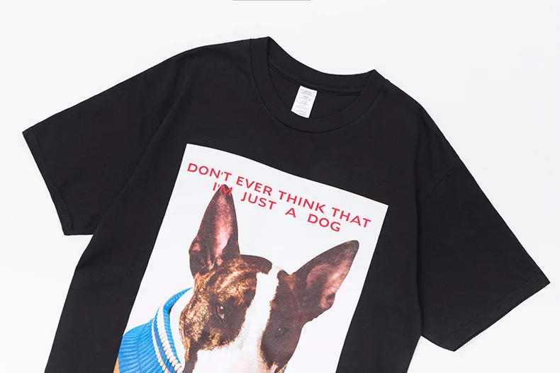 2019 OEM ODM Custom Cotton Dog Custom Printed Men Slogan T-shirt  