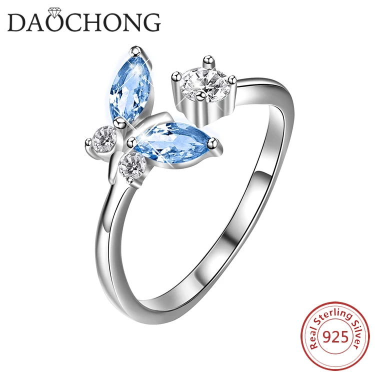 Cz Butterfly Ring 925 Sterling Silver Adjustable Open Butterfly Rings ...