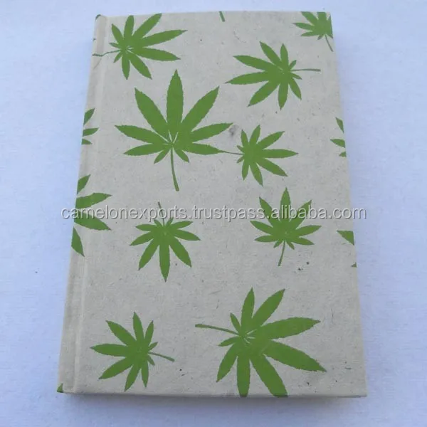 Hemp Paper Handmade Recycled Cream Color Acid Free Leaves Printed Cover Notebook Buy Hemp 1130