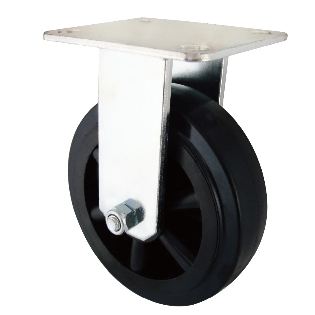 Cce Caster Heavy Duty 6 X 2 Inch Solid Hard Rubber Cart Wheels Casters