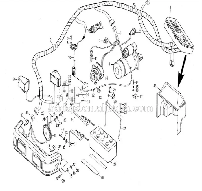 Electrical System Assembly Jinma 450 454 Tractor Spare Parts Buy