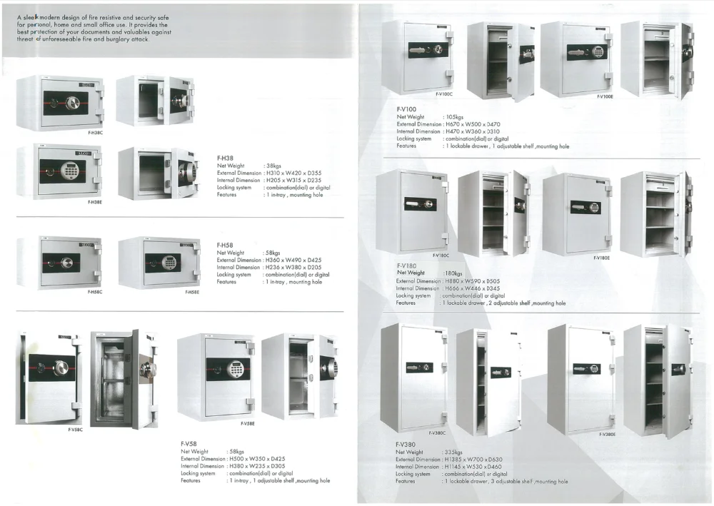 Hotel Solid Fireproof Safety Deposit Box With 1 Keylock And 1