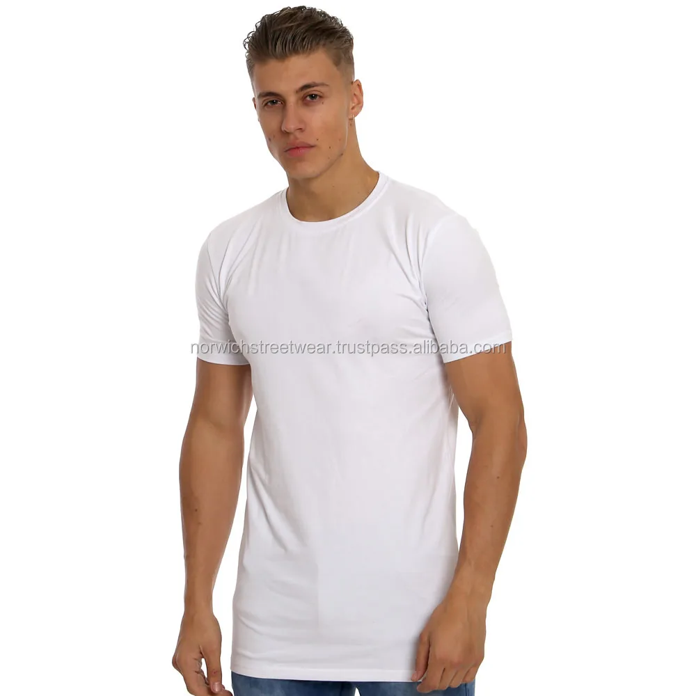 Long Tall T-shirts Custom Printed Men Wholesale Streetwear Extra Length ...