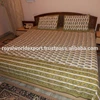 new border designed hand block printed cotton material double bed size bedsheet