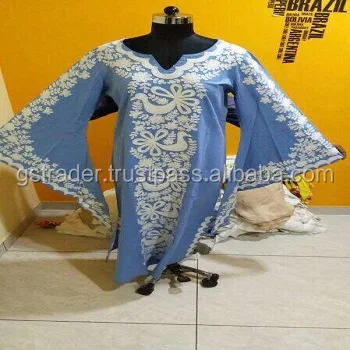 embroidered kaftan dress