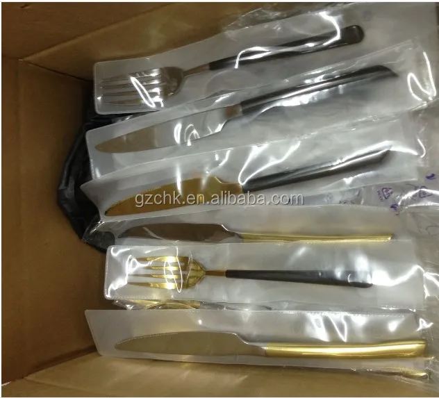 Wholesale Gold Plated Flatware Sets,Bulk Gold Flatware,Wedding Cutlery