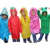 Fantastic loose nylon hooded fashion rain jacket for children