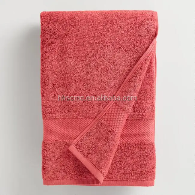 Coral Cotton Bath Towel-1