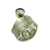 Latest fashion accessories jewelry 925 sterling silver blue topaz gemstone brass ring