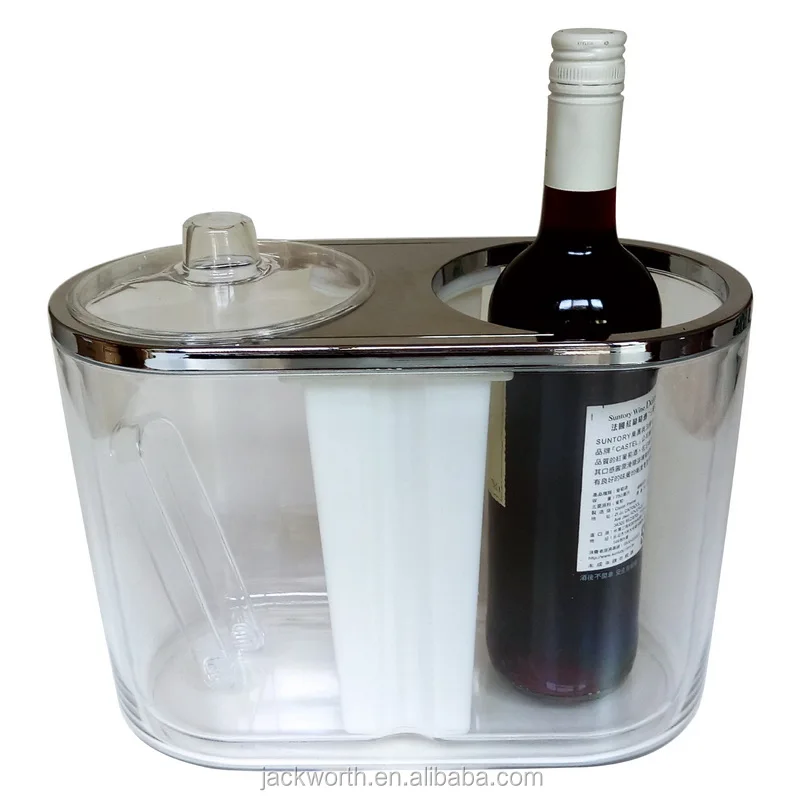 Twin Chiller Acrylic Iceless Wine Cooler Bucket Buy 2in1 Double Wall