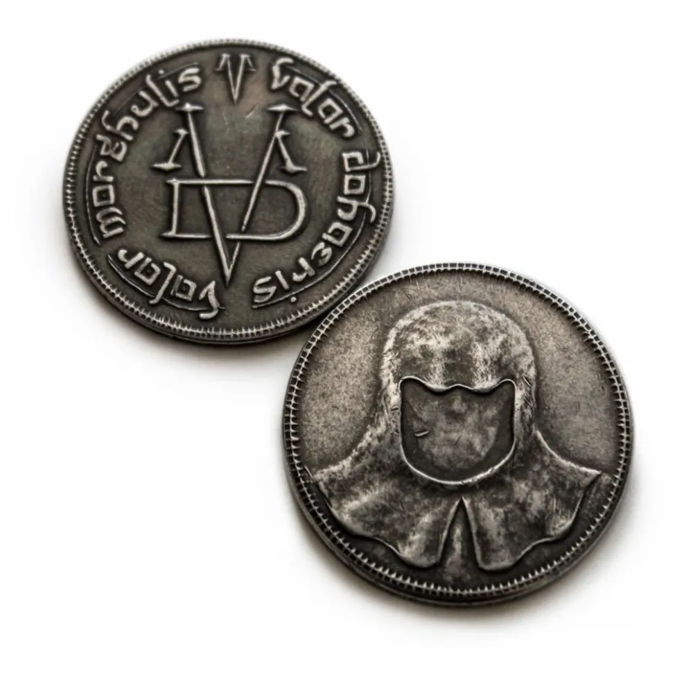 silver & golden coated coin