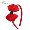 Pretty grosgrain baby hair accessories red broad material hair bands